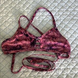 Jolyn Pink Tie-Dye Women's Bikini top